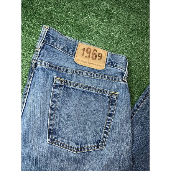 Y2K Gap 1969 Easy Fit Men's 35x32 Relaxed Straight Jeans - Picture 4 of 11
